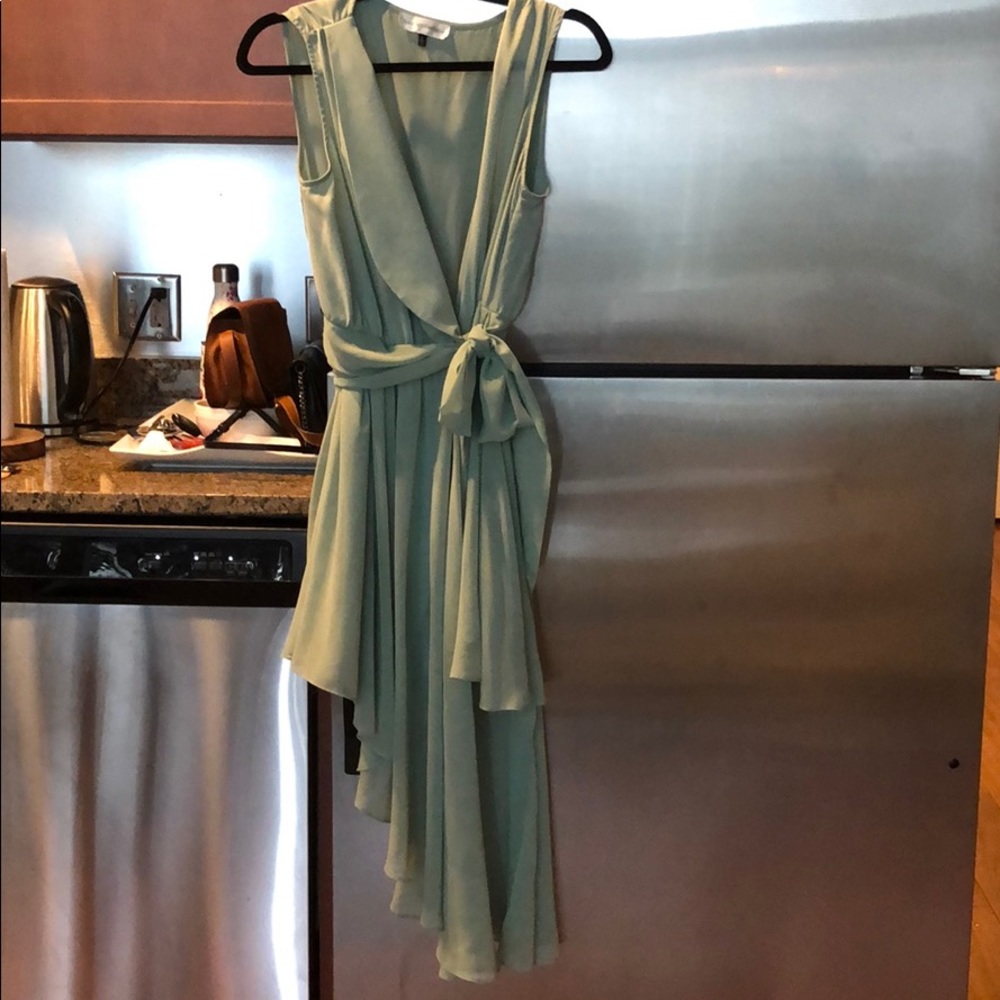 Luxe Apothetique Sage Green Wrap Dress